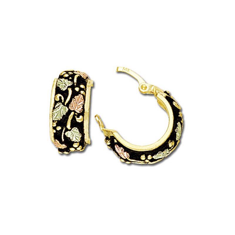 Black Hills Gold 10K Antiqued Earrings - BlackHillsGold.Direct