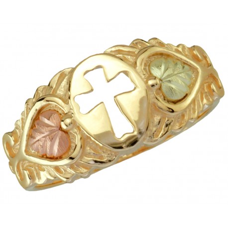 Black Hills Gold Religious Ring