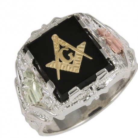  Black Hills Sterling Silver Masonic Ring 