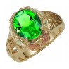 10K Black Hills Gold Ring with Mt. St. Helens Emerald