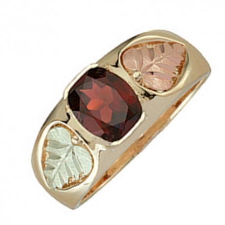 BLACK HILLS GOLD GARNET RING for Men