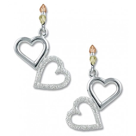 Landstrom's® Black Hills Gold on Sterling Silver Dangle Heart Earrings