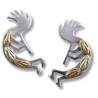 Landstrom's® Black Hills Gold on Sterling Silver Kokopelli Earrings