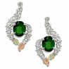 Landstrom's® Black Hills Gold on Sterling Silver Emerald Earrings