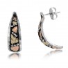 Stylish Black Hills Gold on Sterling Silver Antiqued Earrings by Landstrom's®