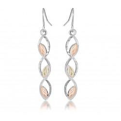 Landstrom's® Stylish Black Hills Gold on Sterling Silver Dangle Earrings