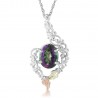 Landstrom's® Black Hills Gold on Silver Ladies Mystic Fire Topaz Pendant - Necklace