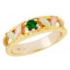 Landstrom's® 10K Black Hills Gold Ladies Band Ring with Emerald