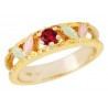 Landstrom's® 10K Black Hills Gold Ladies Band Ring with Ruby
