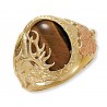 Landstrom's® Men's 10K Gold Elk Ring with Tiger Eye or Black Onyx Gemstone