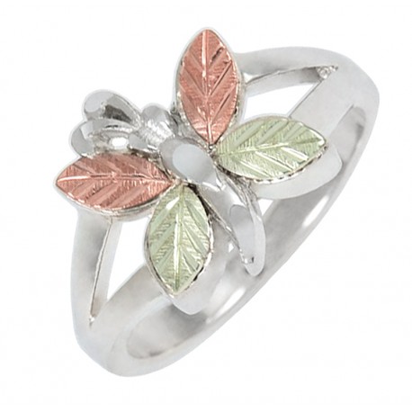Coleman Sterling Silver Butterfly Ring With 12K Gold Size 10