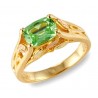 10K Black Hills Gold Lab-Created Green Sapphire Ring by Mt. Rushmore