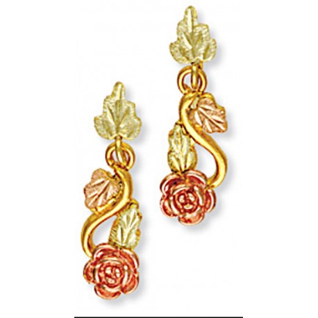 Landstrom's® 10K Black Hills Gold Post Rose Earrings