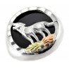 Black Hills Gold on Ladies Sterling Silver Wolf Ring Size 5