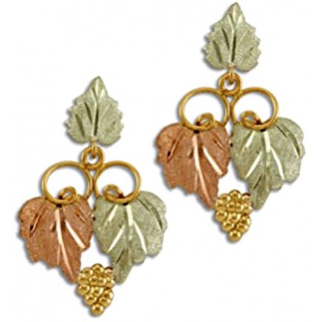 Landstrom's® 10K Black Hills Gold Dangle Leaves Earrings with Grape