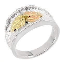 Black Hills Sterling and 12K Gold Ring for Ladies