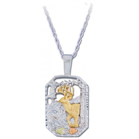 BEAUTIFUL STERLING SILVER BLACK HILLS LADIES DEER NECKLACE