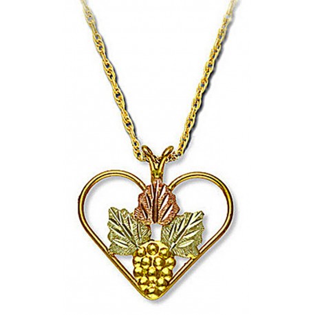 Landstrom's® 10K Black Hills Gold Heart Pendant with Grape