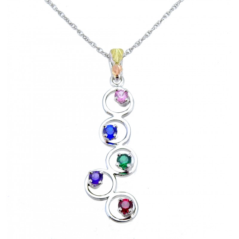 Stunning Sterling Silver 5 Name 5 Birthstone Bar Necklace | Your Jewellery  Shop NZ