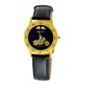 Women's Gold-tone Black Hills Gold Motorcycle Watch by Mt. Rushmore