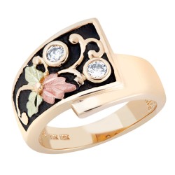 Landstrom's® 10k Black Hills Gold Women's Antiqued Diamond Ring
