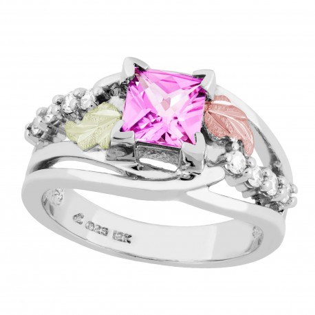 Landstrom's® Black Hills Gold on Sterling Silver Pink Sapphire Ring