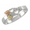 Landstrom's® Black Hills Gold on Sterling Silver Ladies Ring with Hearts