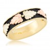 Women's 10K Black Hills Gold Antiqued Wedding Band by Mt Rushmore