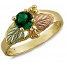 Landstrom's® 10K Black Hills Gold Ladies Ring with Emerald