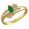 Landstrom's® 10K Black Hills Gold Ring with Diamond and Emerald