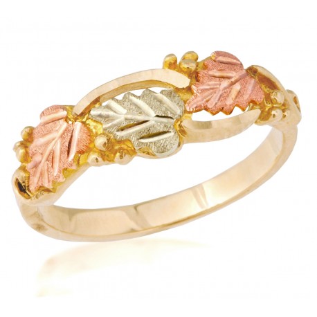 Black Hills Gold 10K Rose Ring by Mt. Rushmore