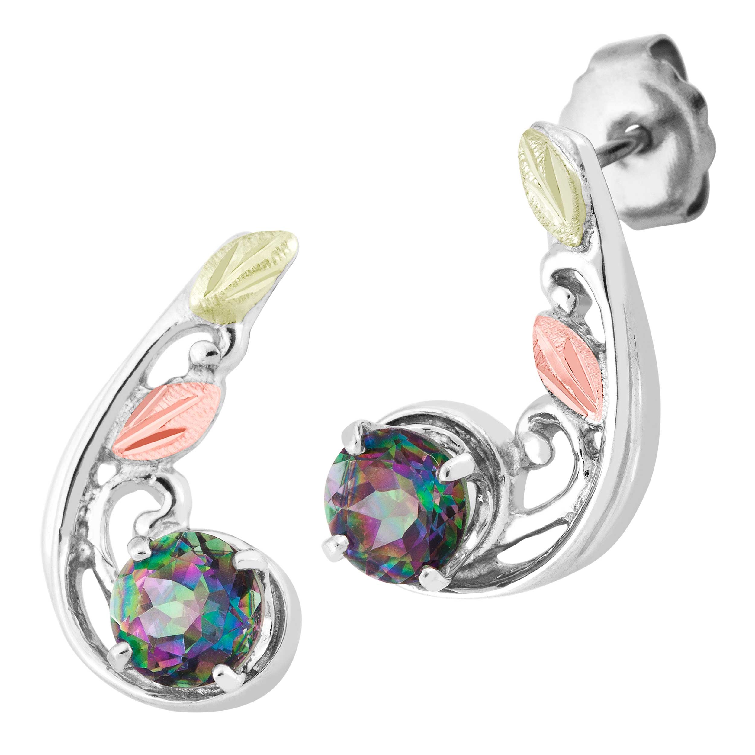 Landstrom S Tri Color Black Hills Gold On Sterling Silver Mystic Landstrom S Tri Color Black Hills Gold On Sterling Silver Mystic Fire Topaz Earrings Blackhillsgold Direct Klugex