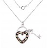 Landstrom's® Black Hills Gold on Sterling Silver Heart & Key Pendant