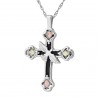 Landstrom's® Black Hills Gold on Sterling Silver Cross Pendant with Dove