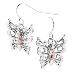 Landstrom's® Black Hills Gold on Sterling Silver Butterfly Earrings