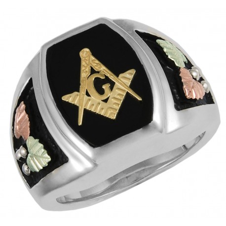  Black Hills Sterling Silver Masonic Ring 