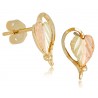 Landstrom's® Small Black Hills Gold Heart-Leaf Earrings