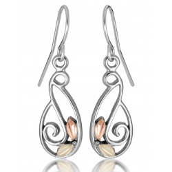Landstrom's® Black Hills Gold on Sterling Silver Freeform Earrings