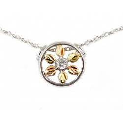 Landstrom's® Black Hills Gold on Sterling Silver Diamond Pendant Necklace