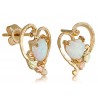 Landstrom's® 10K Black Hills Gold Heart Earrings with Opal