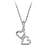 BLACK HILLS GOLD LADIES .925 STERLING SILVER HEART PENDANT NECKLACE