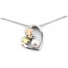 Landstrom's® Black Hills Gold on Sterling Silver Heart Pendant with Pearl
