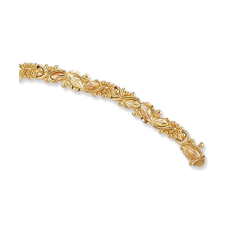 Landstrom s Black Hills Gold Bracelet With Leaves And Grapes Landstrom s Black Hills Gold Bracelet With Leaves And Grapes