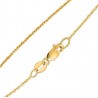 10K Solid Yellow Gold Cable Chain 18-Inch Long