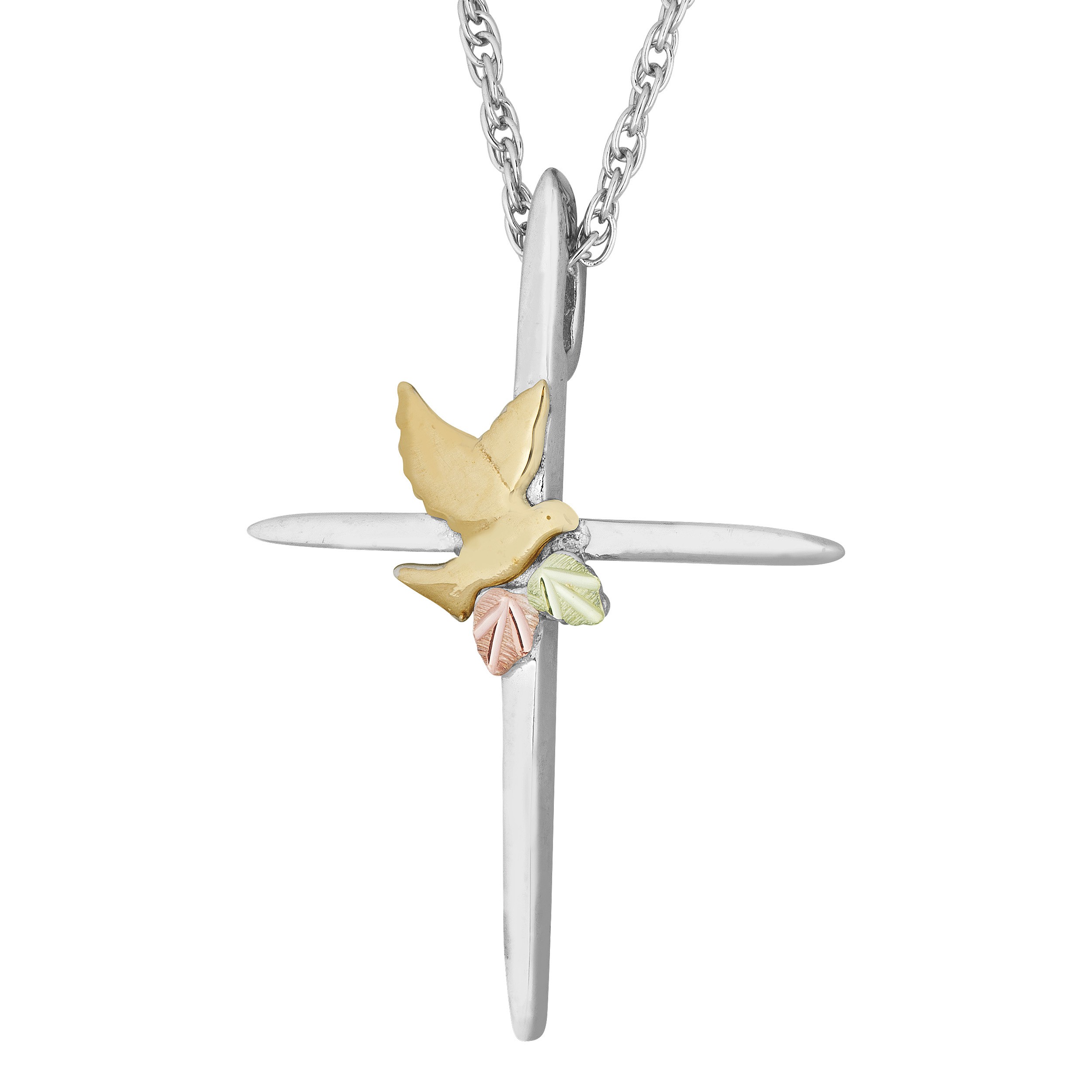 Confirmation Gold Cross With Dove Necklace