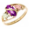 10K Black Hills Gold Ladies Ring with Amethyst