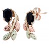 Stunning 10k Black Hills Gold Post Earrings w/ Black Onyx