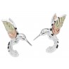 Black Hills Gold on Sterling Silver Hummingbird Earrings