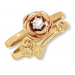 Landstrom's® 14K Black Hills Gold Rose Engagement Ring Set w Diamond