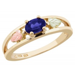 Landstrom's® 10K Black Hills Gold Ladies Ring with Sapphire